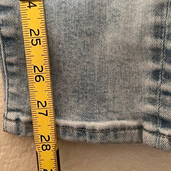 American Eagle Hi-Rise Jegging Light Wash Distressed Denim Size 18 Luxe Stretch - Picture 16 of 16